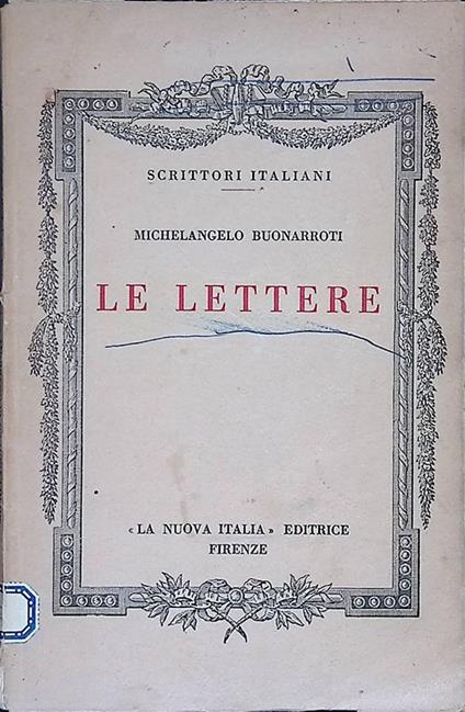 Le lettere - Michelangelo Buonarroti - copertina