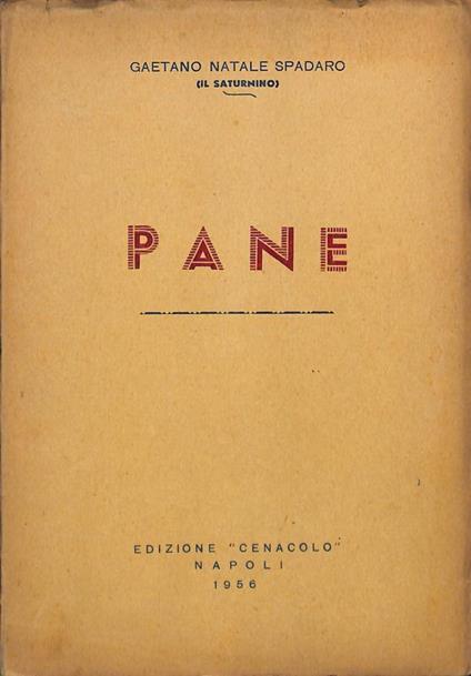 Pane - copertina