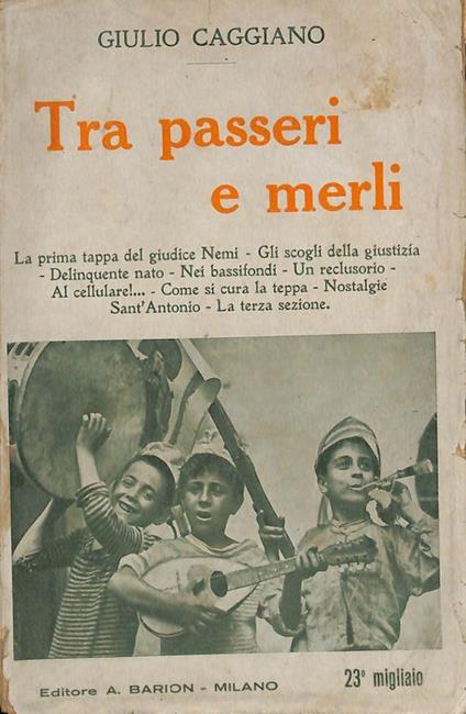 Tra passeri e merli - Giulio Caggiano - copertina