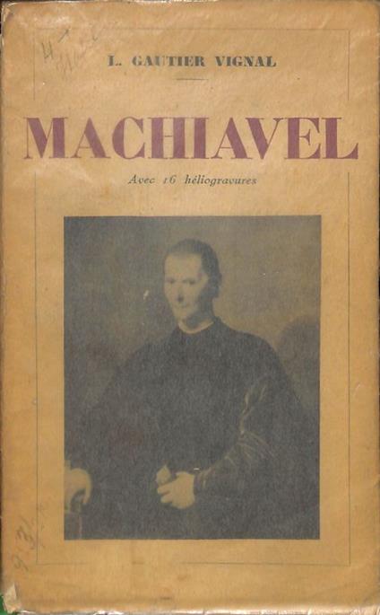 Machiavel - L. Gautier Vignal - copertina