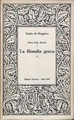 La filosofia greca. Volume I. Dalle origini a Platone