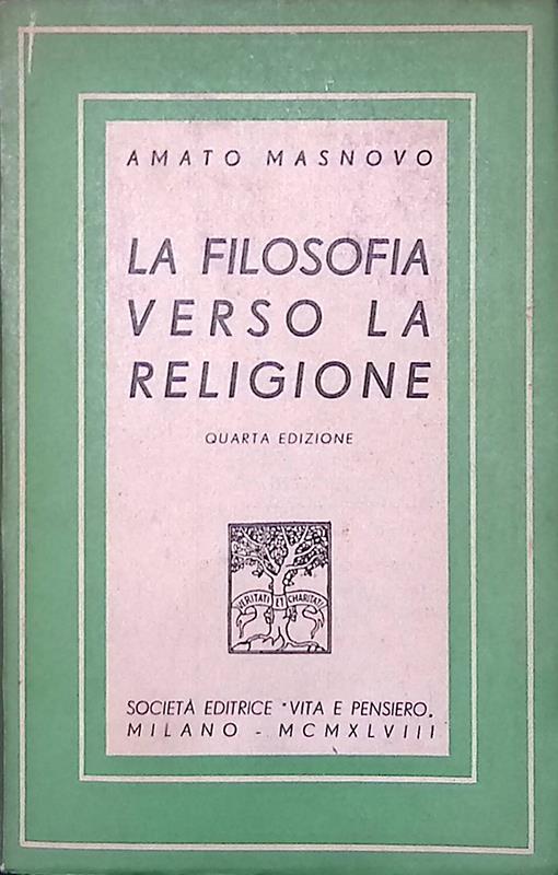 La filosofia verso la religione - copertina