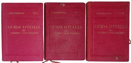 Guida d'Italia del Touring Club. Italia meridionale. Vol.1, Vol.2, Vol.3. TRE VOLUMI - copertina