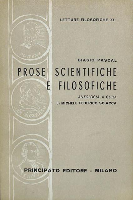 Prose scientifiche e filosofiche - copertina