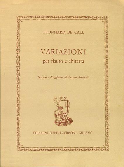 Variazioni per flauto e chitarra - copertina