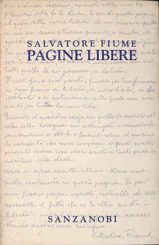 Pagine libere - Salvatore Fiume - copertina