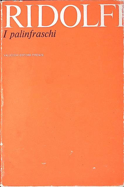 I palinfraschi - Roberto Ridolfi - copertina
