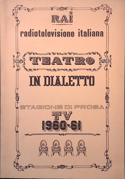 Teatro in dialetto - copertina