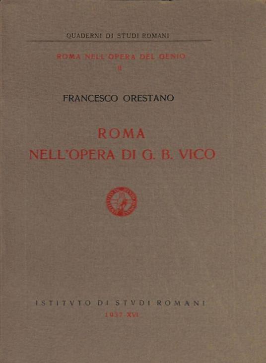 Roma nell'opera di G. B. Vico - copertina