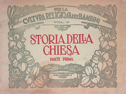 Storia della Chiesa. Parte prima - copertina