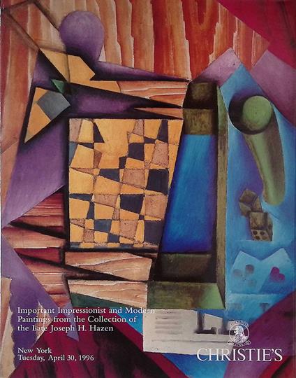 Christiès. Important impressionist and modern paintings and sculpture from the Collection of the Late Joseph H. Hazen. New York, Tuesday, april 30, 1996 - copertina
