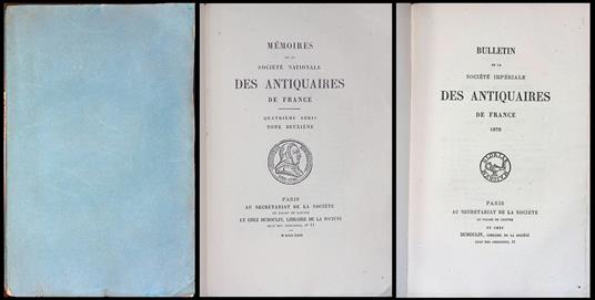 Memoires de la societe nationale des antiquaires de France. Tome Deuxieme - Bulletin de la societe nationale des antiquaires de France 1870 - copertina