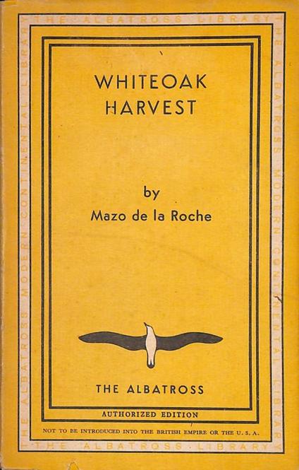 Whiteoak Harvest - Mazo De La Roche - copertina