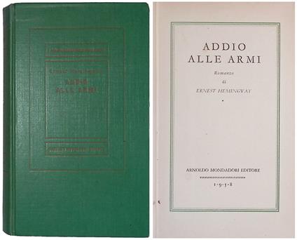 Addio alle armi - Ernest Hemingway - copertina