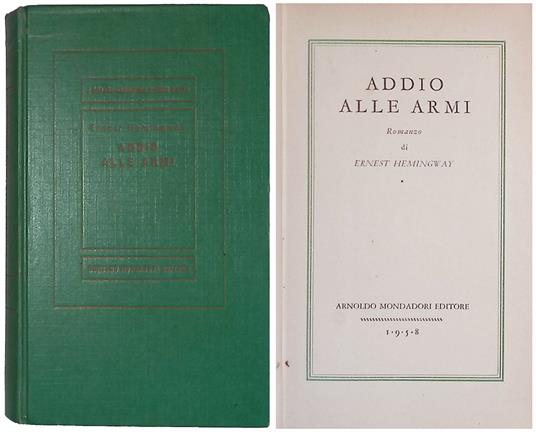 Addio alle armi - Ernest Hemingway - copertina
