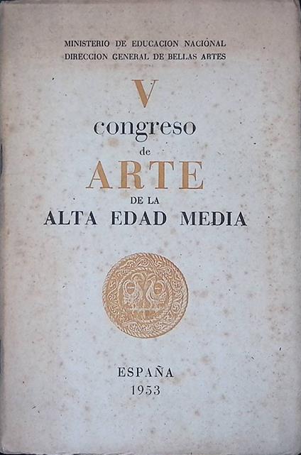 V congresso de arte de la Alta Edad Media. Guia-Itinerario - copertina