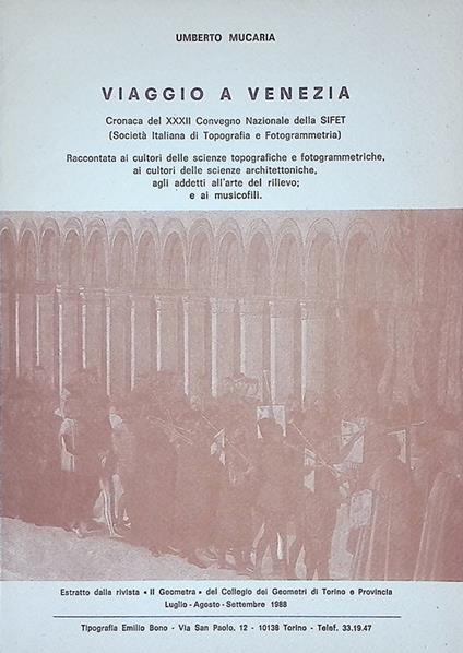 Viaggio a Venezia. Cronaca del XXXII Convegno Nazionale della SIFET - ESTRATTO - copertina