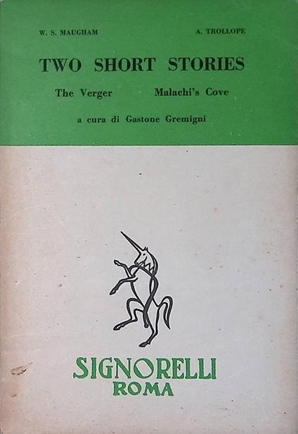 Two short stories. The Verger. Malachi's Cove - copertina