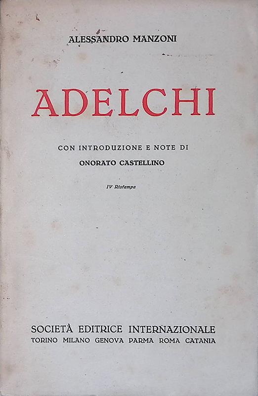 Adelchi - copertina