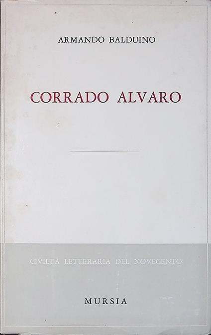 Corrado Alvaro - Armando Balduino - copertina