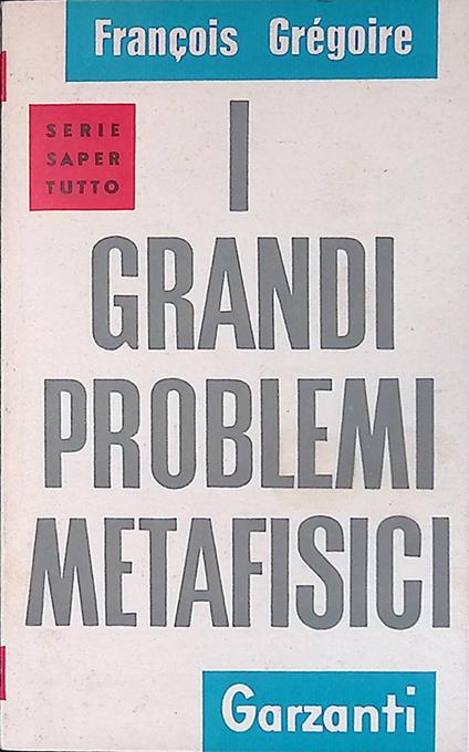 I grandi problemi metafisici - copertina