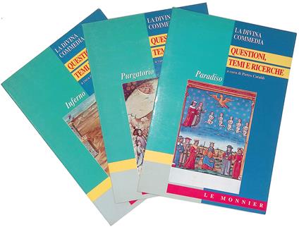 La divina commedia. Questioni, temi e ricerche. TRE VOLUMI - copertina