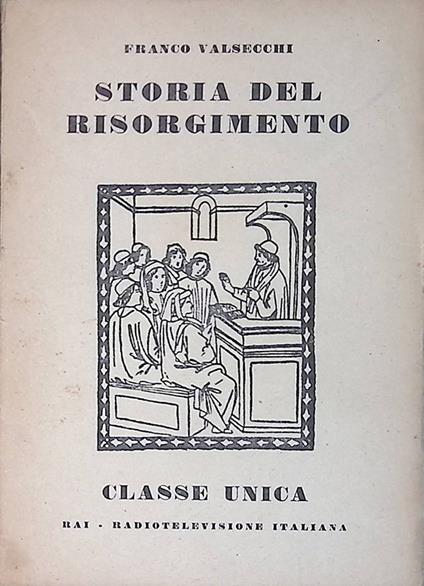 Storia del risorgimento - Franco Valsecchi - copertina