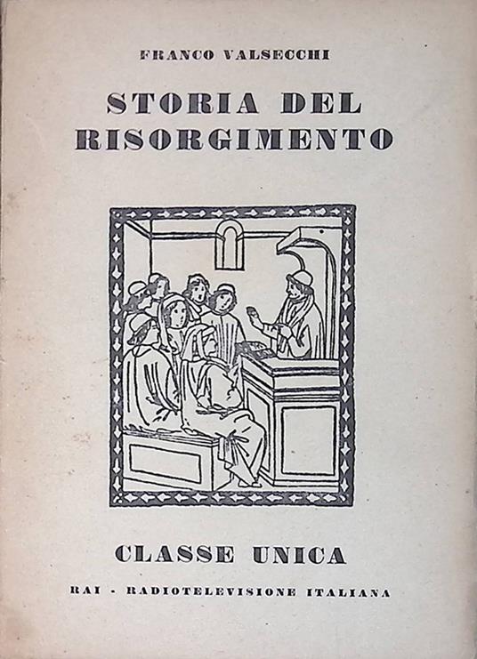 Storia del risorgimento - Franco Valsecchi - copertina