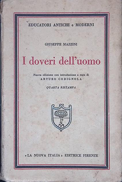 I doveri dell'uomo - Giuseppe Mazzini - copertina
