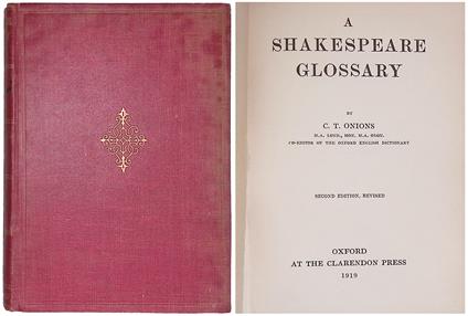 A Shakespeare glossary - copertina