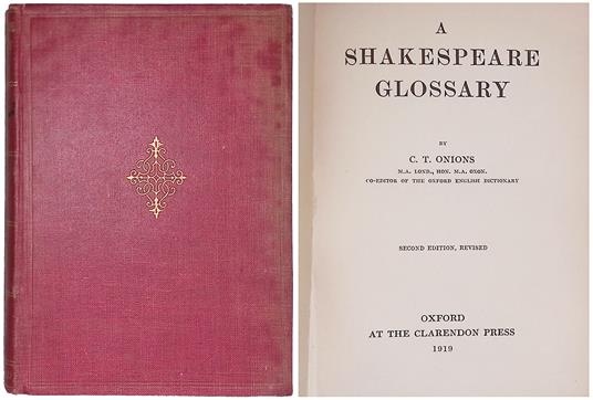A Shakespeare glossary - copertina