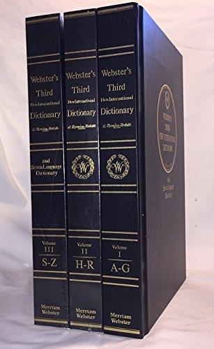 Webster's Third New International Dictionary of the English Language (and Seven Language Dictionary) 3 VOLUME SET - copertina