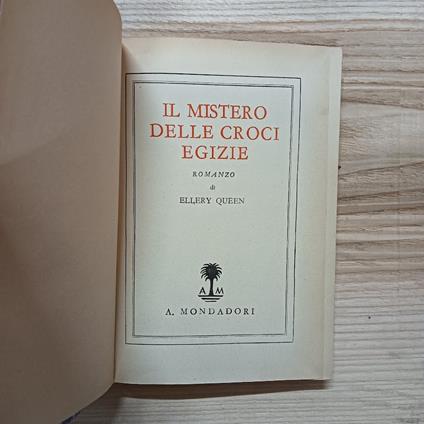 Il mistero delle croci egizie - Ellery Queen - copertina