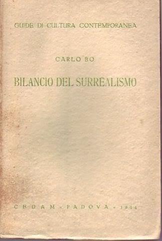 Bilancio del Surrealismo - Carlo Bo - copertina