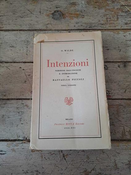 Intenzioni - Oscar Wilde - copertina