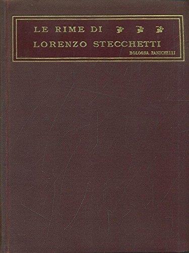 Le rime - Lorenzo Stecchetti - copertina