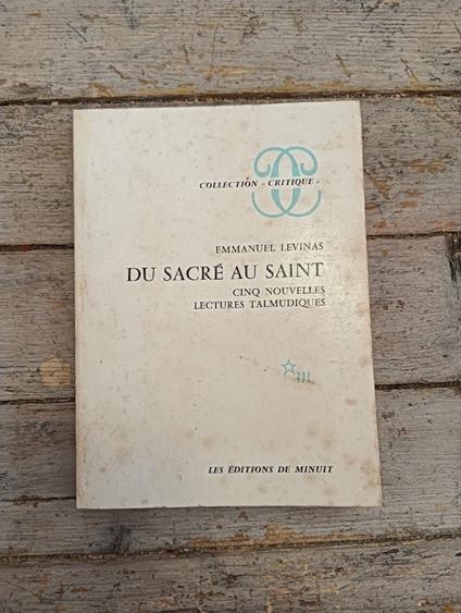 Du sacré au saint. Cinq nouvelles lectures talmudiques - copertina