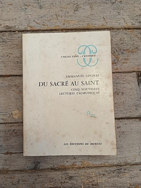 Du sacré au saint. Cinq nouvelles lectures talmudiques - copertina