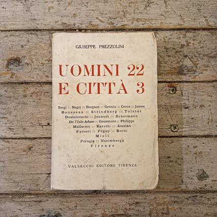 Uomini 22 e città 3 - Giuseppe Prezzolini - copertina