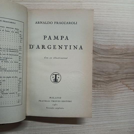 Pampa d'Argentina - Arnaldo Fraccaroli - copertina