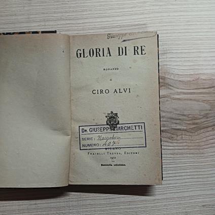 Gloria di re - Ciro Alvi - copertina