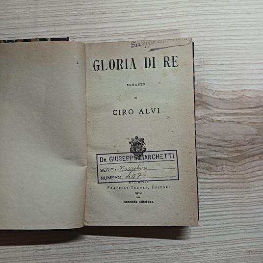 Gloria di re - Ciro Alvi - copertina