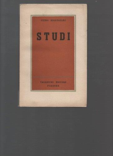 Studi - Piero Bigongiari - copertina