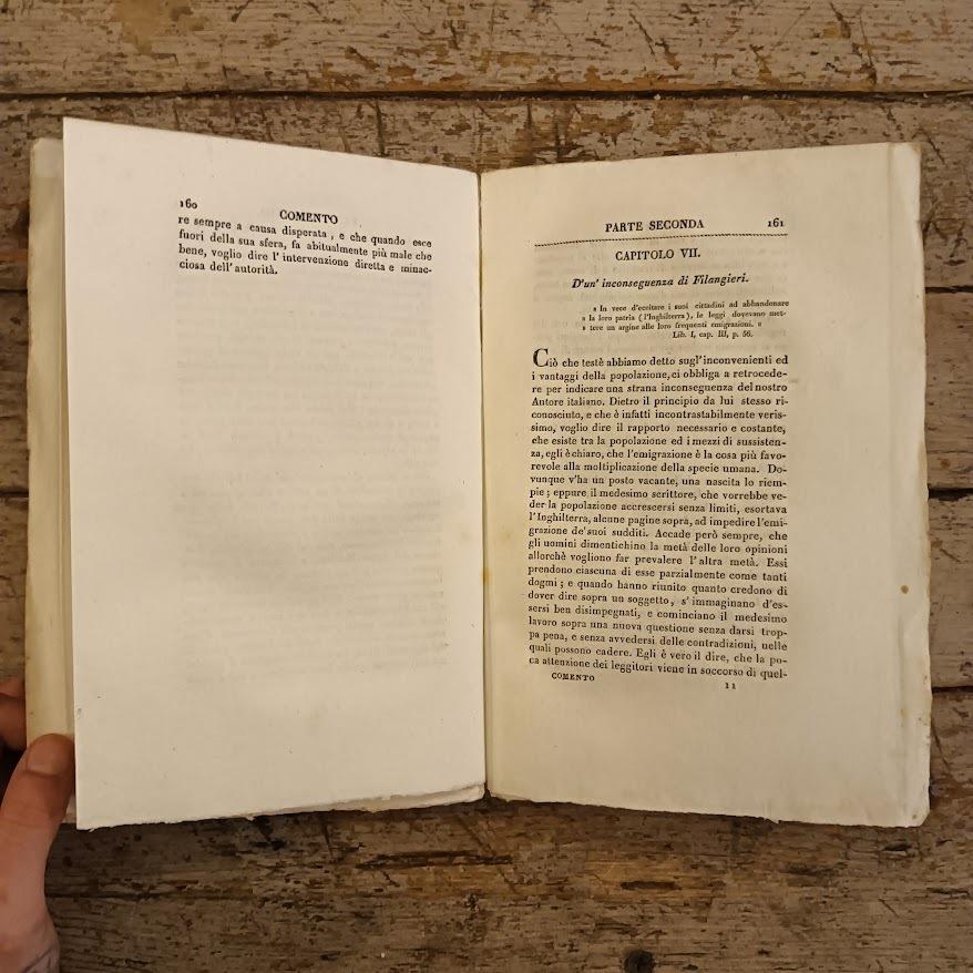 Comento sulla scienza della legislazione di G. Filangieri. Prima traduzione italiana