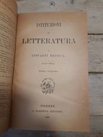 Istituzioni di letteratura (2 voll.)