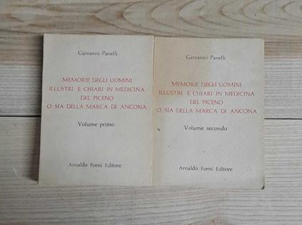Memorie degli uomini illustri e clari in medicina del Piceno, o sia della marca di Ancona (2 vol.) - copertina