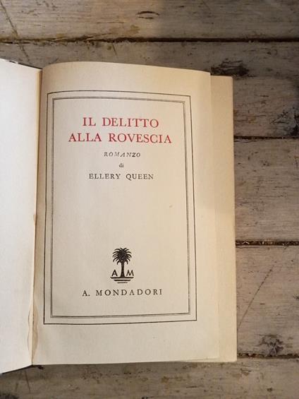 Il delitto alla rovescia - Ellery Queen - copertina