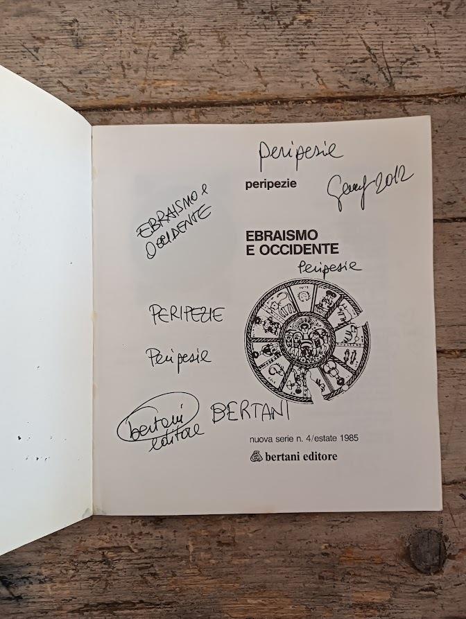 Peripezie. Ebraismo e Occidente