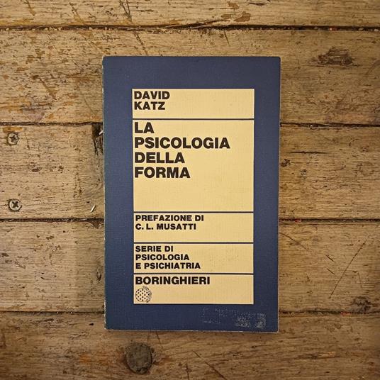 La psicologia della forma - David Katz - copertina