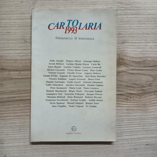 Cartolaria 1993. Almanacco di letteratura - copertina
